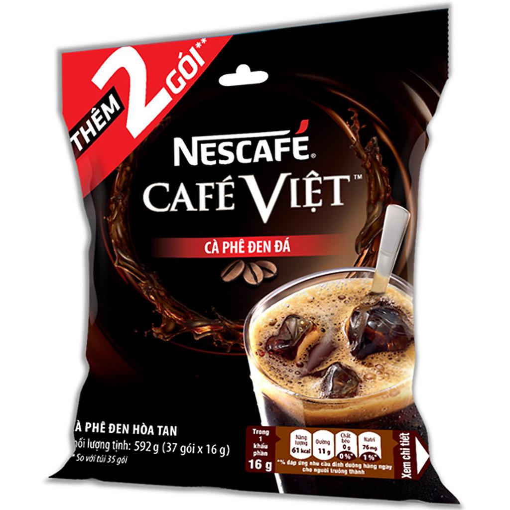 Cà phê đen hòa tan NesCafe Café Việt bịch 37 gói