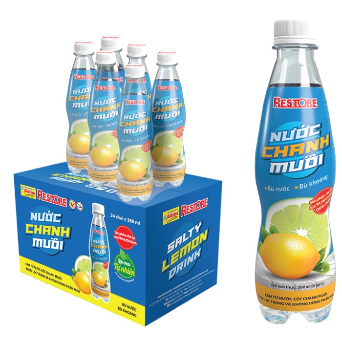 Nước Chanh Muối Restore Bidrico (360ml/Chai)